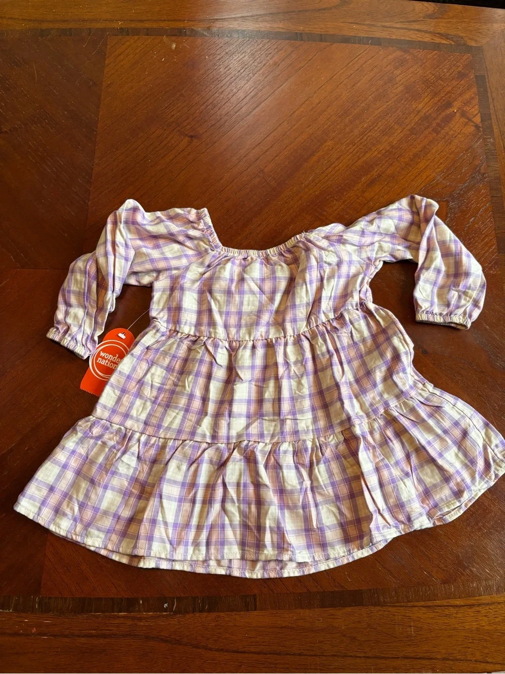 NWR wonder nation Girls Plaid Top with Red and Teal Leggings from Cat & Jack 12M